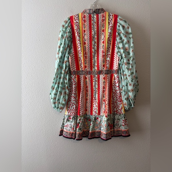 ALICE + OLIVIA Raya Mandarin-Collar Dress - Picture 6 of 6